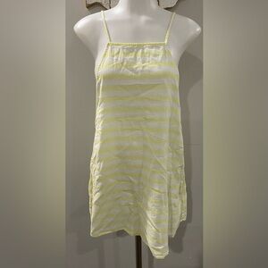ONIA Sasha Backless Mini Dress Cover-Up Yellow White Sundress Tank‎